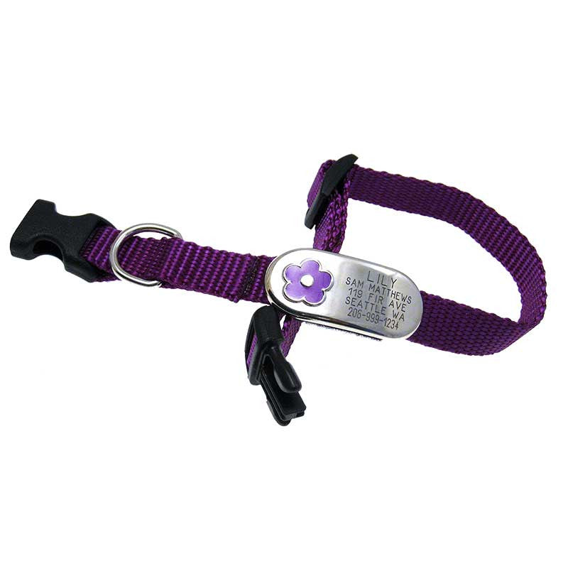 Jewelry ID Collar - Flower, - Lucky Pet